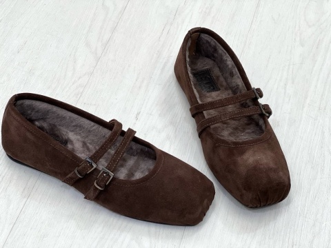 Baletki L'estrosa z futerkiem