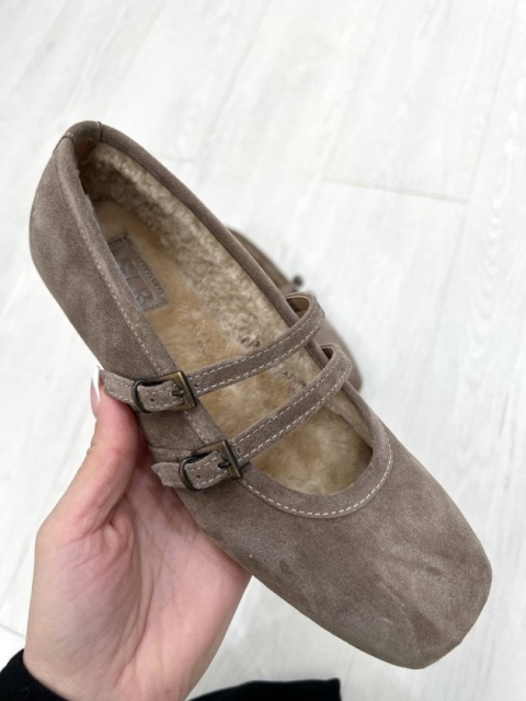 Baletki L'estrosa z futerkiem