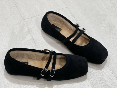 Baletki L'estrosa z futerkiem