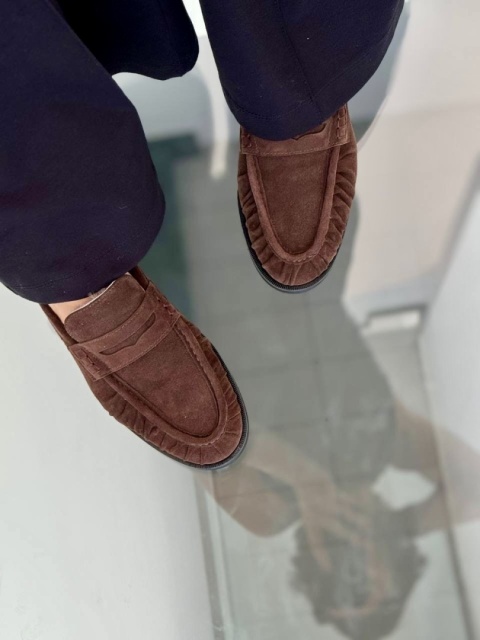 Loafersy-klapki z futerkiem L'estrosa Loafersy-klapki z futerkiem L'estrosa
