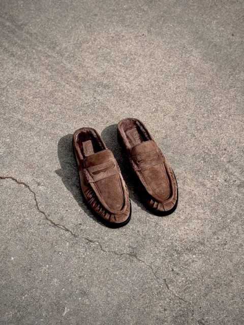 Loafersy-klapki z futerkiem L'estrosa Loafersy-klapki z futerkiem L'estrosa