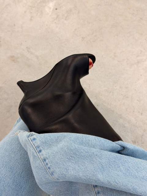 Skórzane kozaki na platformie L’estrosa