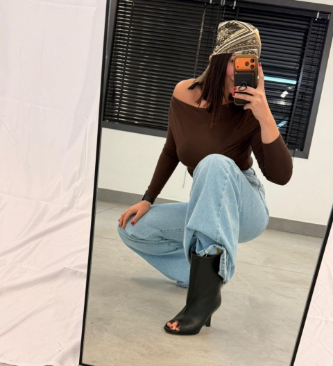 Skórzane kozaki na platformie L’estrosa