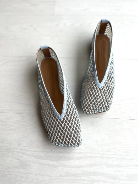 Ażurowe baletki L'estrosa kwadrat