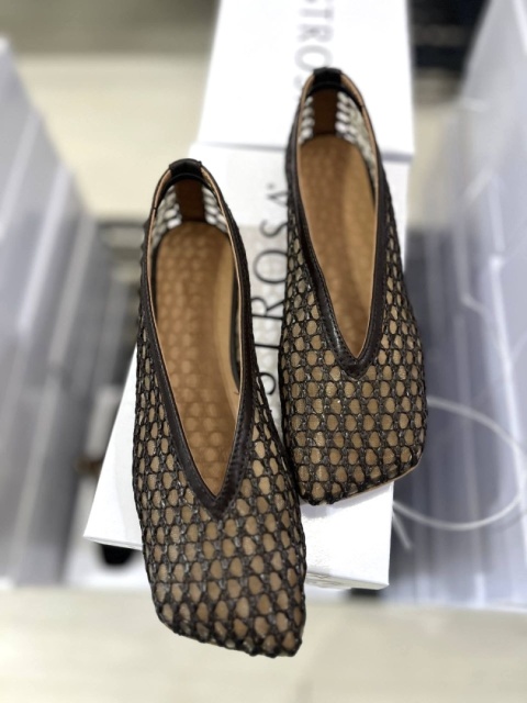 Ażurowe baletki L'estrosa kwadrat