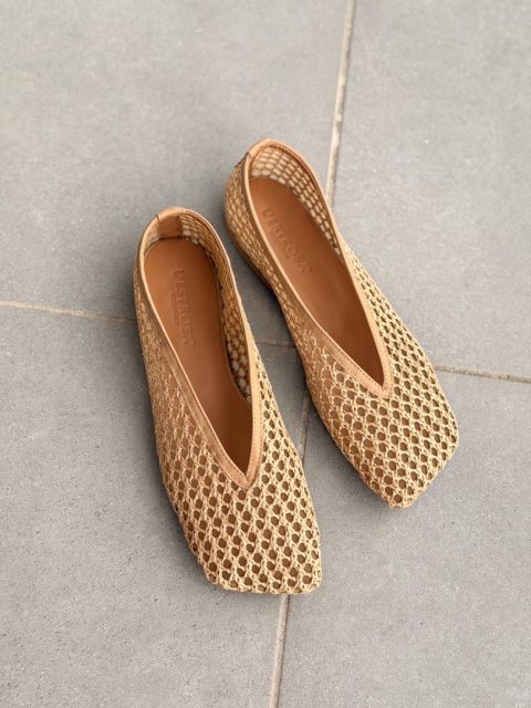 Ażurowe baletki L'estrosa kwadrat