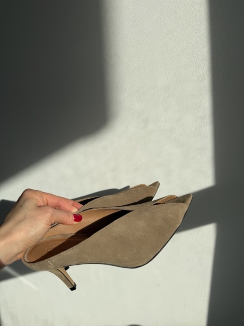 Klapki L’estrosa Sole zamsz taupe