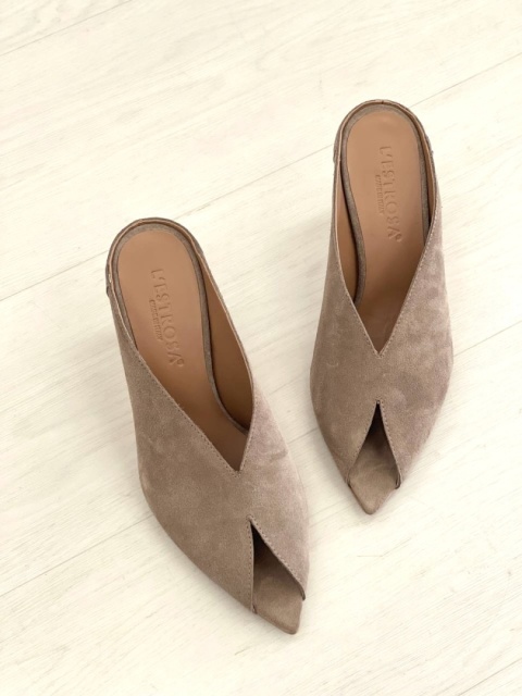 Klapki L’estrosa Sole zamsz taupe