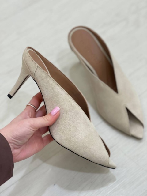 Klapki L’estrosa Sole zamsz