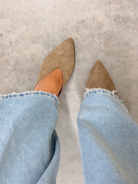 Klapki L’estrosa zamsz