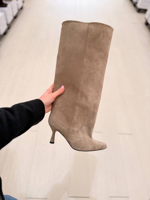 Szerokie kozaki na obcasie L’estrosa taupe