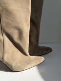 Szerokie kozaki na obcasie L’estrosa taupe
