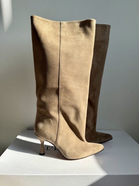 Szerokie kozaki na obcasie L’estrosa taupe