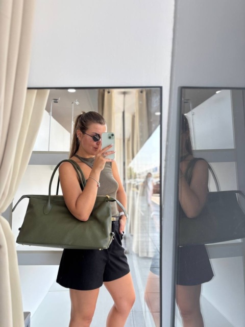 Duża skórzana torebka shopper Leather Country