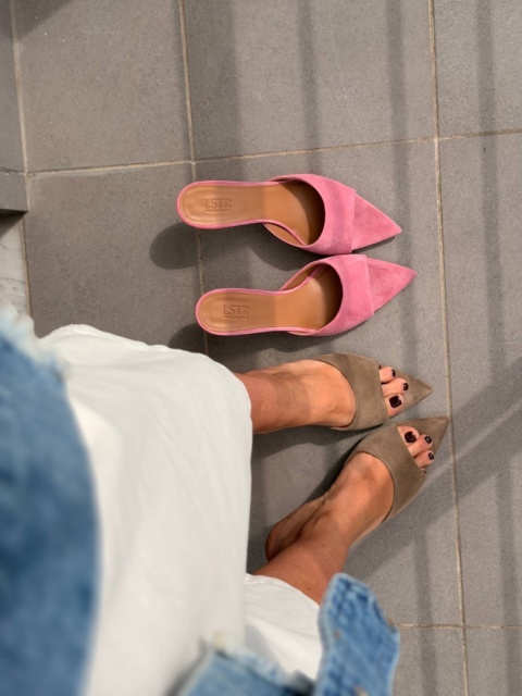 Klapki L'estrosa Siena zamsz