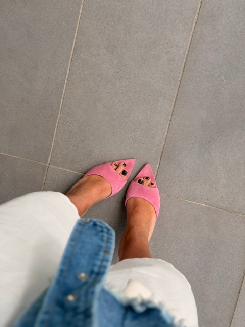 Klapki L'estrosa Siena zamsz