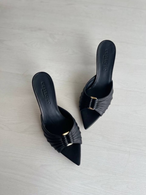 Klapki L'estrosa — czarne