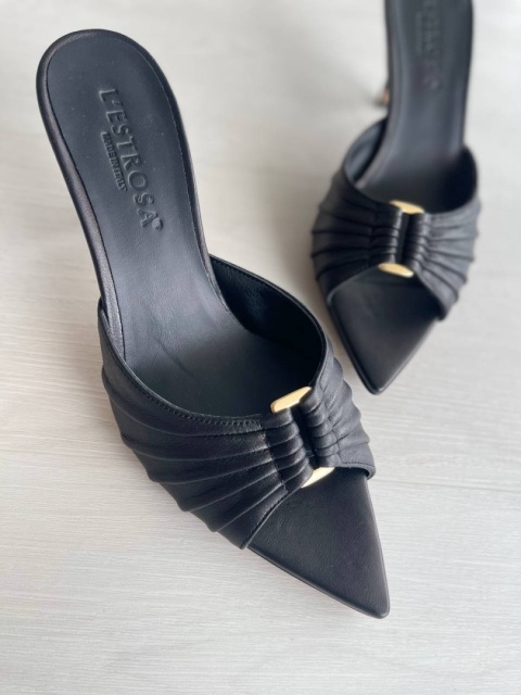 Klapki L'estrosa — czarne