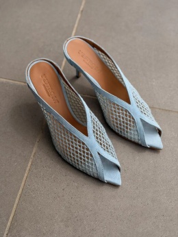 Klapki Sole L'estrosa siateczka — niebieskie