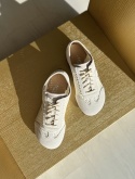 Sneakersy Lestrosa ażurowe białe zamszowe