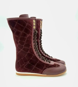 Wysokie trampki Lancioni — bordowe