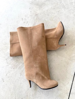 Zamszowe kozaki Lestrosa Ambra — taupe