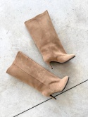 Zamszowe kozaki Lestrosa Ambra — taupe