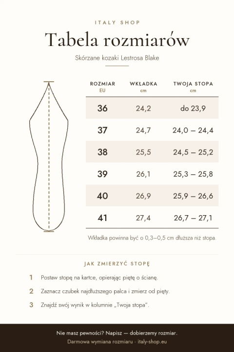 Skórzane kozaki Lestrosa Blake — czarne