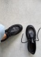 Skórzane loafersy Lestrosa na platformie — czarne