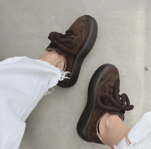 Sneakersy Zamszowe Chocolate Puff